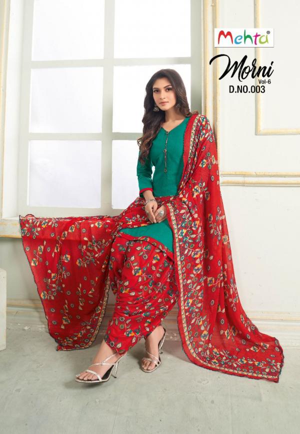 Mehta Morni Vol 6 Designer Cotton Dress Materials